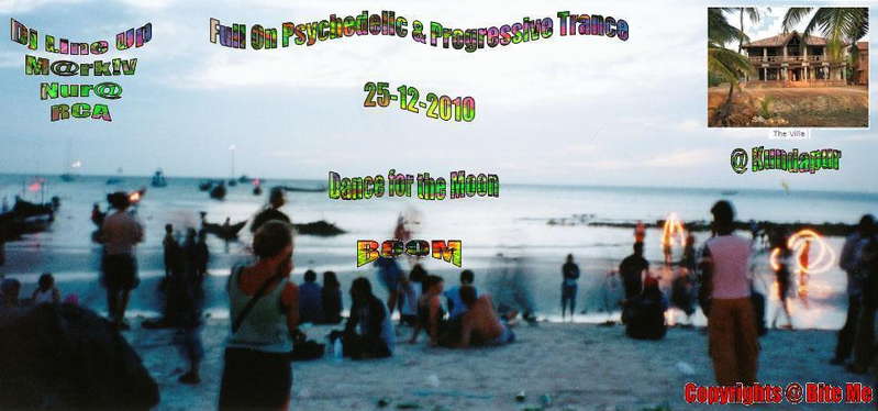 Party Flyer Dance for the Moon 25 Dec '10, 13:00