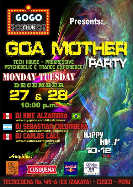 Party Flyer "Goa Mother" 27 Dec '10, 22:00