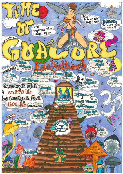 Party Flyer The Time of Goacore -- B-day -- Part II 12 Feb '11, 21:30