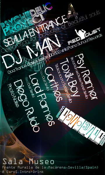 Party Flyer SEVILLA EN TRANCE IV •٠•●ૐ●•٠• Psychedelic Proyect •٠•●ૐ●•٠• 19 Mar '11, 23:00