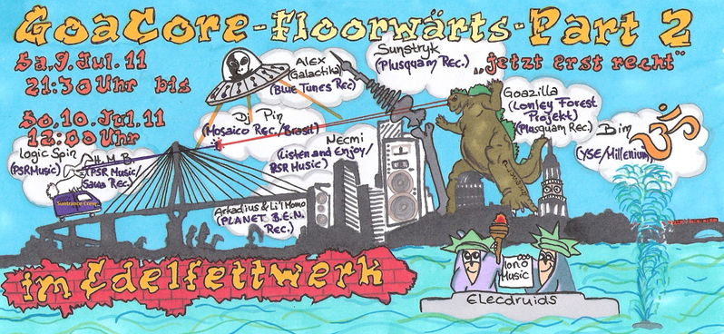 Party Flyer GoaCore - ♥ Floorwärts ♥ - Part 2 9 Jul '11, 21:30