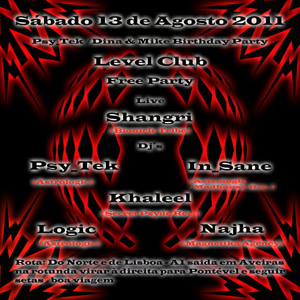 free party Level Club / Psy_Tek birthday party · 13 Aug '11, 23:30