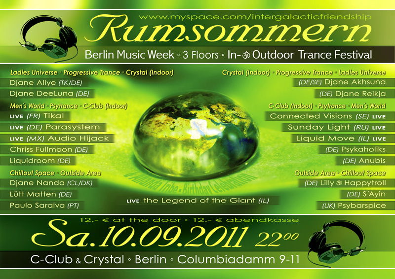 Party Flyer RUMSOMMERN 2011 (2 floors & outdoor-area) 10 Sep '11, 22:00