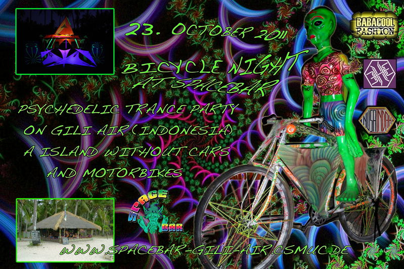 Bicycle Night 23 Oct 2011 Gili Air Lombok Indonesia Goabase à¥ Parties And People