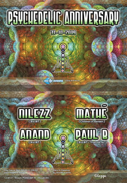 Party Flyer Psychedelic Anniversary 31 Oct '09, 23:30