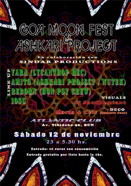 GOA MOON FEST & ASHKARI PROJECT 12 Nov '11, 23:00