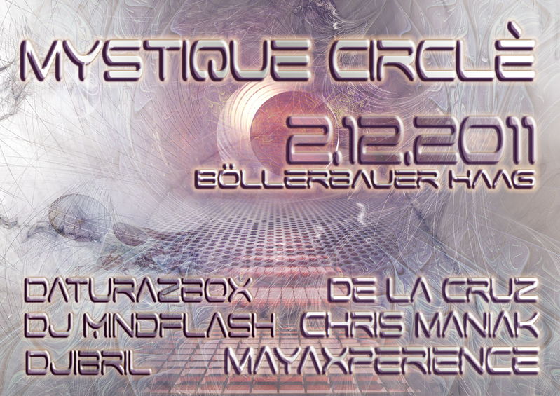 Party Flyer MYSTIQUE CIRCLÈ 2 Dec '11, 21:00