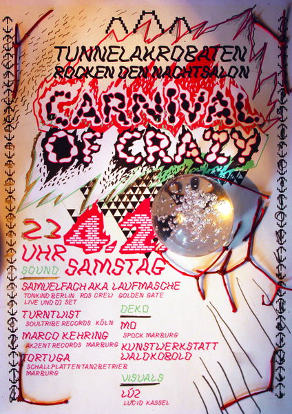 Party Flyer CARNIVAL OF CRAZY - TUNNELAKROBATEN 4 Feb '12, 23:30