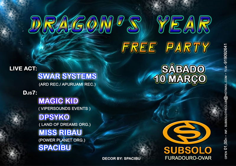 Party Flyer DRAGON'S YEAR 10 Mar '12, 23:30