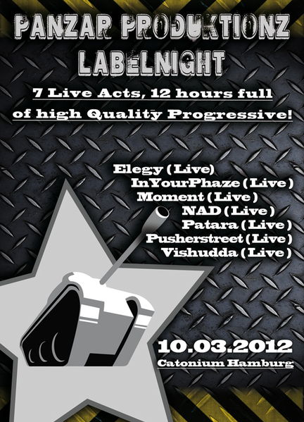 Party Flyer PANZAR PROD. LABELNIGHT @ Hamburg 10 Mar '12, 22:00