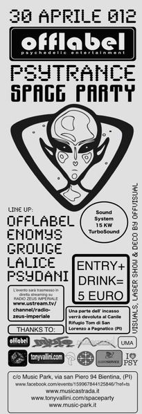 OFFLABEL PSYTRANCE SPACE PARTY 30 Apr '12, 22:00