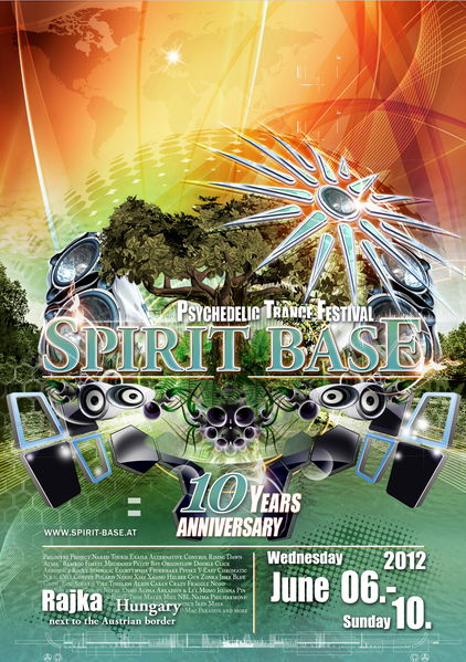 Party Flyer SPIRIT BASE FESTIVAL 2012 - 10 YEARS ANNIVERSARY 6 Jun '12, 20:00