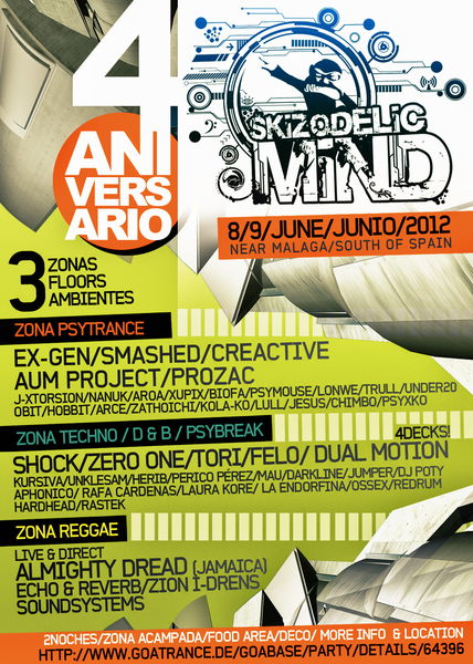 `•.¸¸.•´´¯`• 4 ANIVERSARIO SKIZODELIC MIND •´´¯`••._.• · 8 Jun '12, 10:00