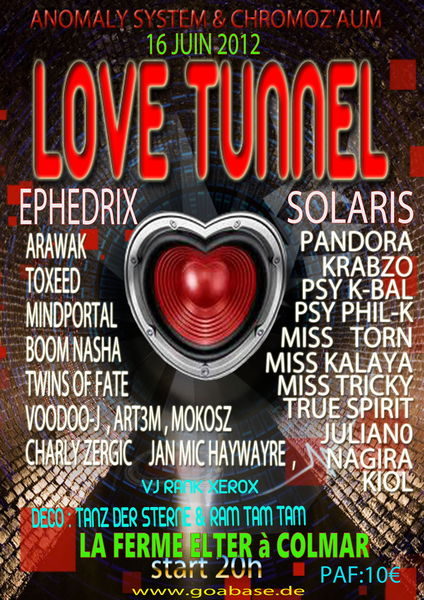 Party Flyer ●●● LOVE TUNNEL ●●● 16 Jun '12, 20:00