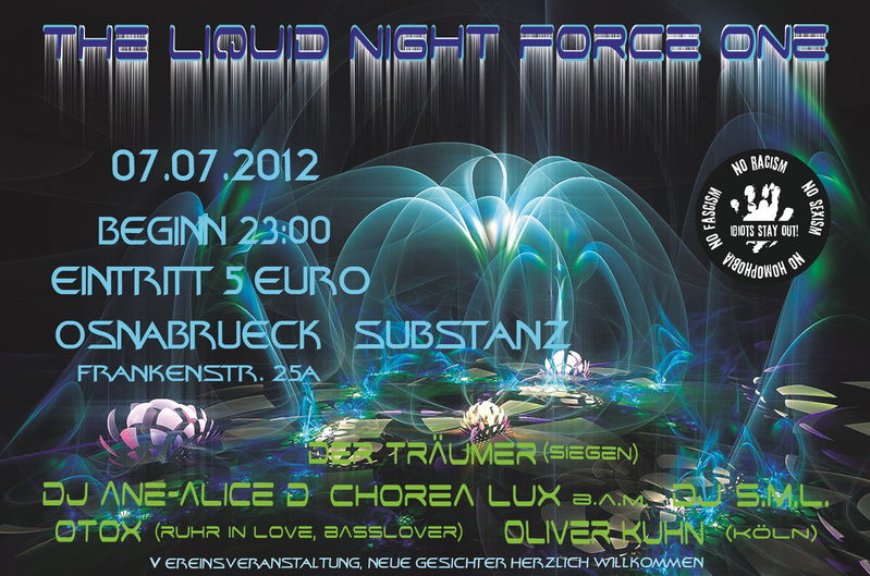 Party Flyer LIQUID NIGHT FORCE ONE 7 Jul '12, 23:00