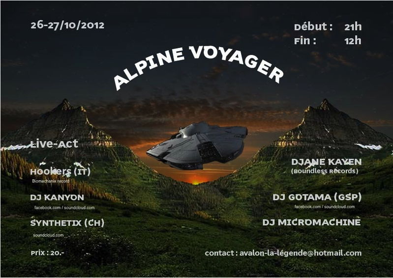 Party Flyer ALPINE VOYAGER EXPERIENCE 26 Oct '12, 21:00