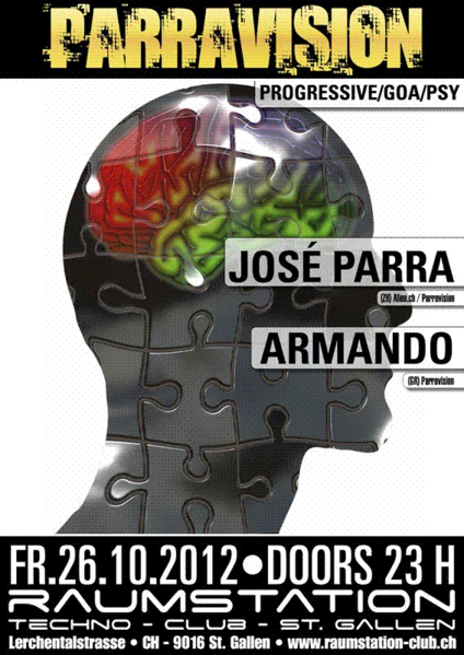 Party Flyer Parravision 26 Oct '12, 23:00