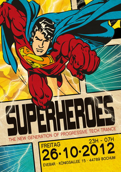 Party Flyer SUPERHEROES 26 Oct '12, 23:00