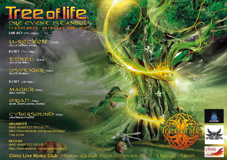 Party Flyer TREE OF LIFE PRE EVENT @ ISTANBUL 17 Nov '12, 22:00