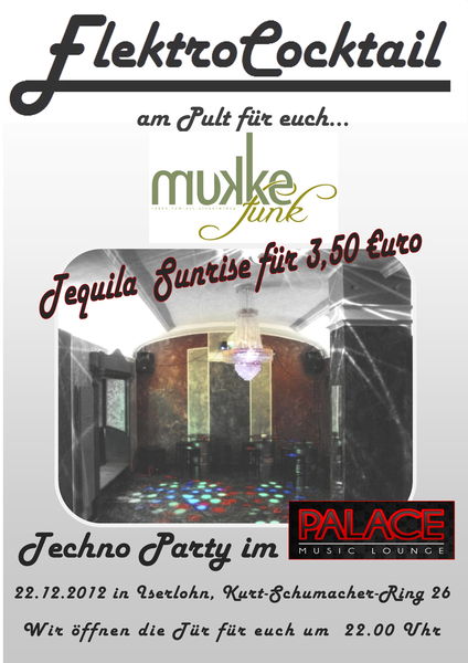 Party Flyer ElektroCocktail 22 Dec '12, 22:00