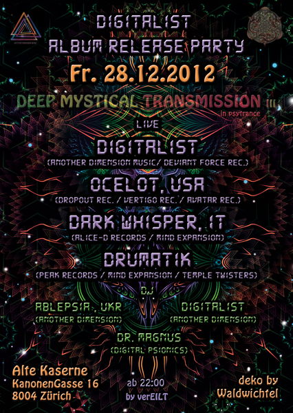 Deep Mystical Transmission III - ALBUM RELEASE 28 Dec '12, 20:00