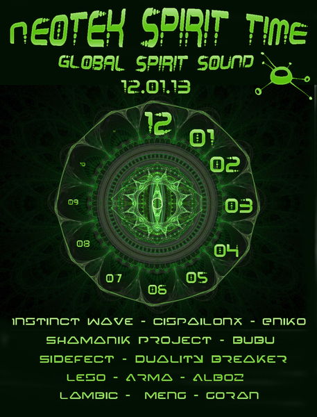 Party Flyer NeO TeK SpIrIT TiMe 18 ore non stop!!!!! 12 Jan '13, 23:00