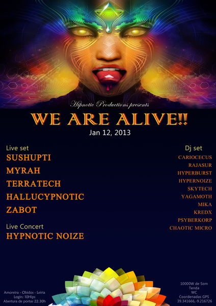 Party Flyer WE ARE ALIVE!! 12 Jan '13, 23:00
