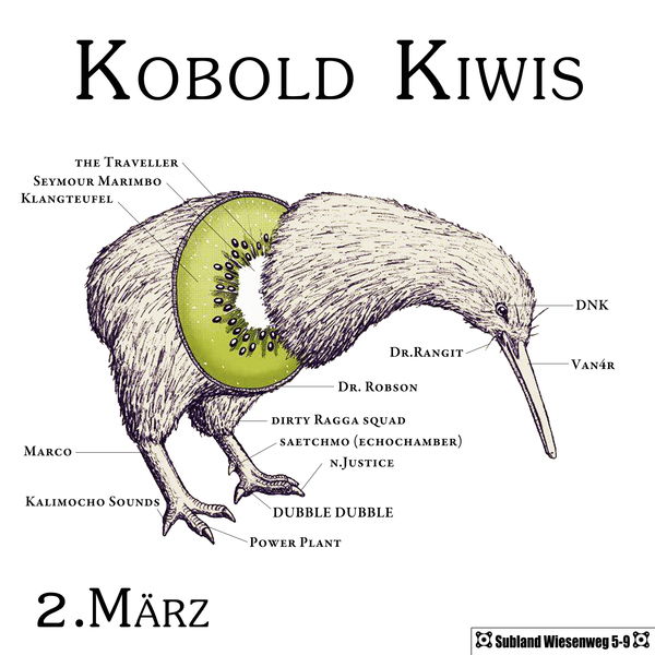 Party Flyer Kobold Kiwis 2 Mar '13, 23:00