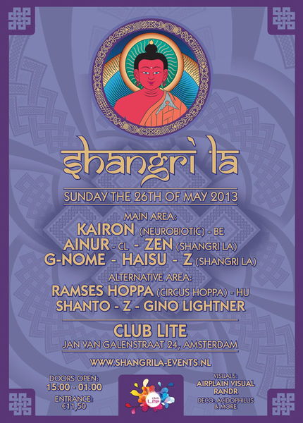 Party Flyer Shangri La TrancenDay 26 May '13, 15:00