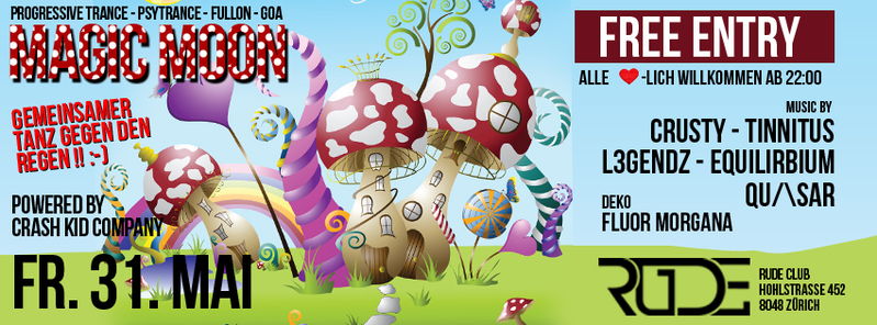 Party Flyer A Magic Moon - FREE ENTRY @ Rude Club 31 May '13, 22:00