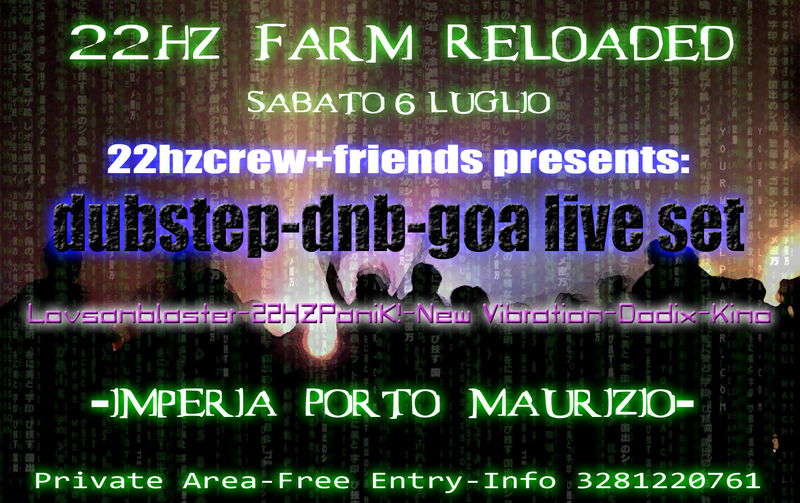 Party Flyer 22Hz Farm the return 6 Jul '13, 23:00