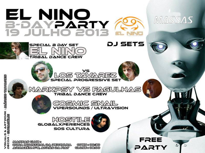 Party Flyer ☆ El Nino B Day Party ☆ 19 Jul '13, 23:30