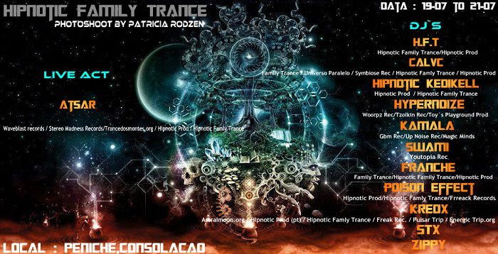 Party Flyer Hipnotic Famíly Trance 19 Jul '13, 22:00