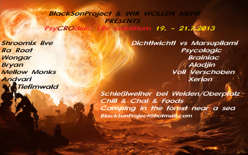 Party Flyer PsyCROdelic Life Solstitium 19 Jul '13, 22:00