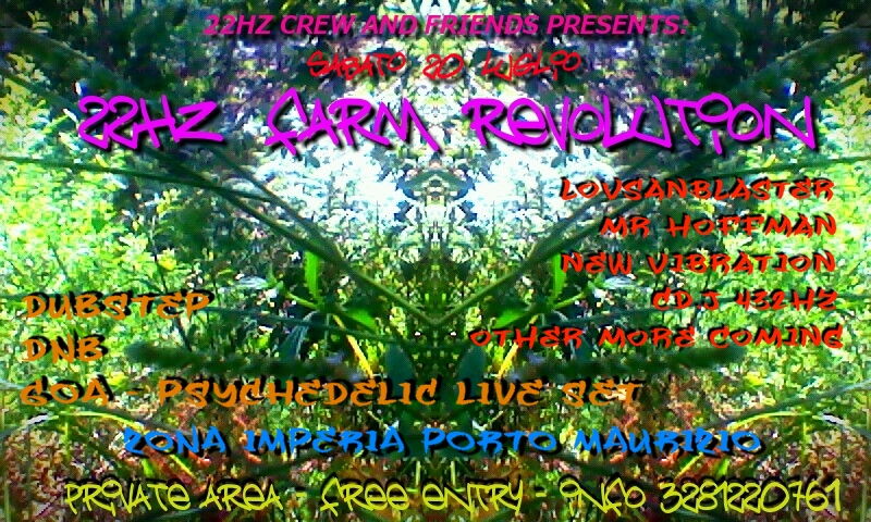 Party Flyer 22Hz Revolution 20 Jul '13, 23:00