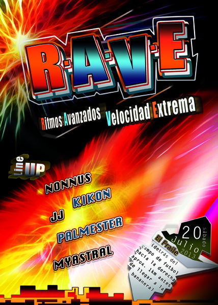 Party Flyer RAVE FULLMOON 20 Jul '13, 23:30