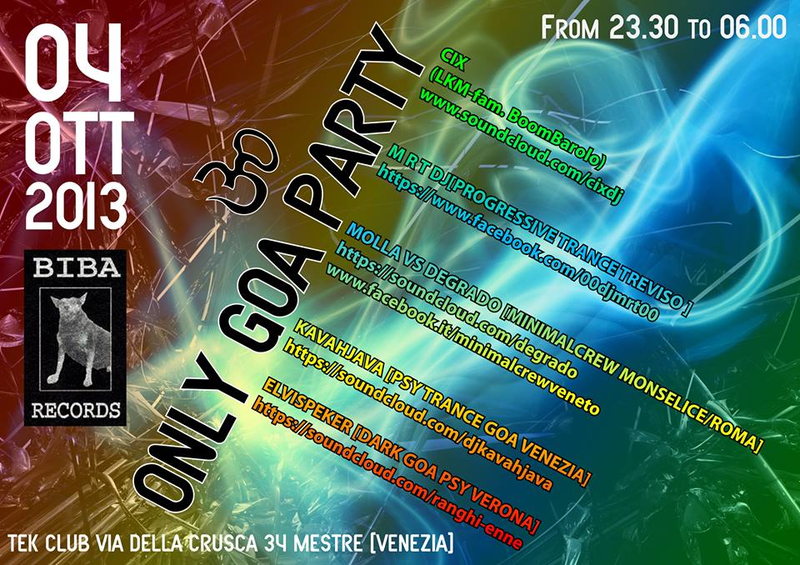 Party Flyer ONLY GOA BIBA REC PARTY 4 Oct '13, 23:30