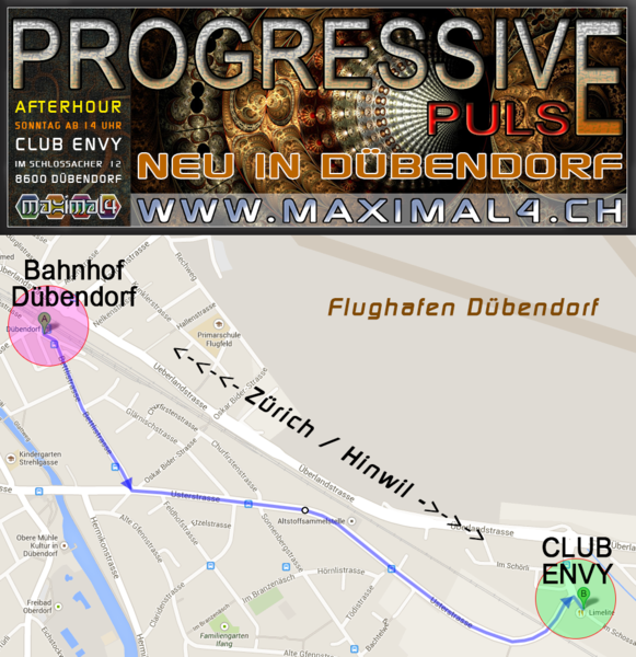 Party Flyer ॐ <<NEU IN DÜBENDORF>> Club ENVY (Ex. Limelite) ॐ PROGRESSIVE PULSE ॐ 6 Oct '13, 14:00