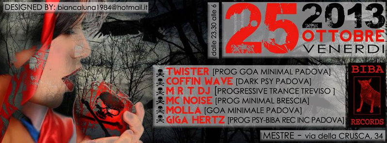 Party Flyer DARK PROGRESSIVE GOA MINIMAL PARTY 25 Oct '13, 23:30