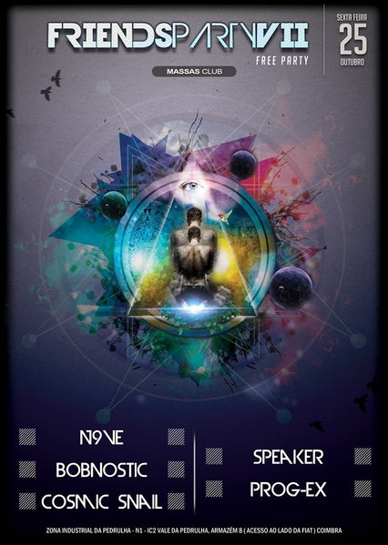 Party Flyer FRIEND'S PARTY VII -;- Free Party 25 Oct '13, 23:30