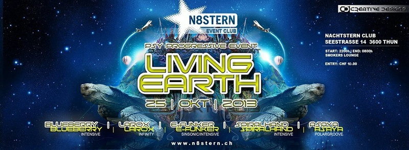 Party Flyer LIVING EARTH 25 Oct '13, 22:00