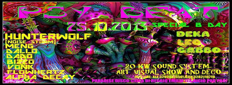 Party Flyer *´¨`*☆.PSY BEAT*´¨`*☆. 25.10.2013 ☆Progressive\\Goa Party☆ DALLO//MENG// +++++++ 25 Oct '13, 22:30