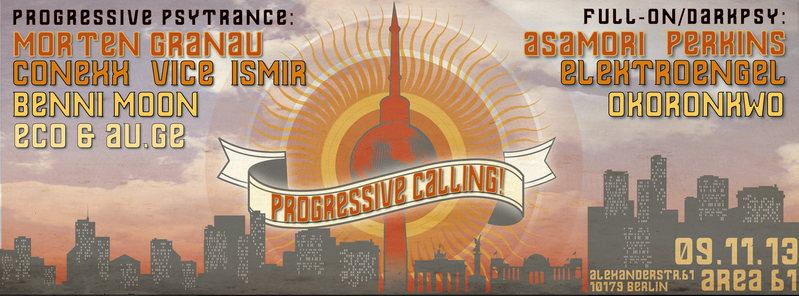 Party Flyer Progressive Calling 9 Nov '13, 23:00