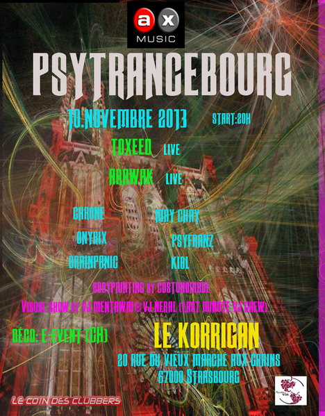 Party Flyer PSYTRANCEBOURG 10 Nov '13, 20:00