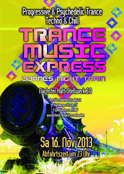 DJANES NIGHT TRAIN - Trance Music Express 16 Nov '13, 23:00