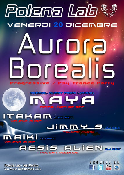 Party Flyer (¯(¯`'·.ॐ AURORA BOREALIS ॐ .·'´¯)¯) 20 Dec '13, 23:00
