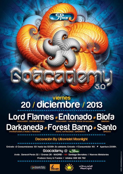Party Flyer GOACADEMY 0.5 @ SPECKA 20 Dec '13, 23:30