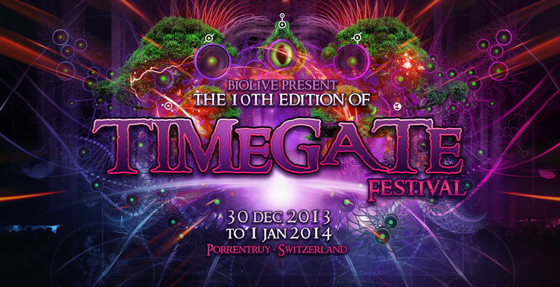 Party Flyer TIMEGATE 10 Years - New Year Festival 30 Dec '13, 20:00