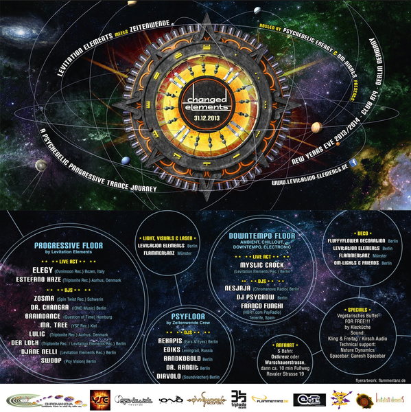 CHANGED ELEMENTS - Psychedelic Progressive NYE 2013/2014 - TIMETABLE ONLINE !!! · 31 Dec '13, 22:00