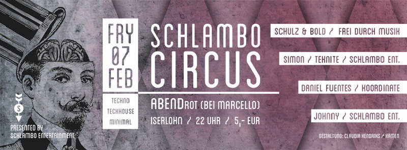 Party Flyer SCHLAMBO CIRCUS 7 Feb '14, 22:00